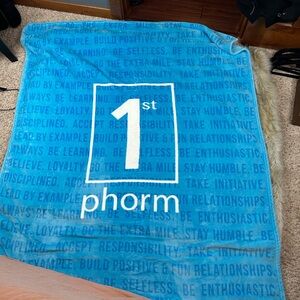 1st Phorm Blue Fleece Blanket 62” x 78” | Promo Exclusive | NWOT